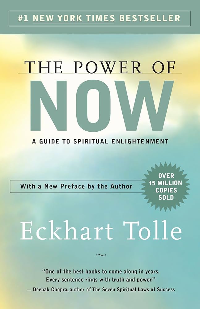 The Power of Now by Eckhart Tolle - New York Times Bestseller book cover.